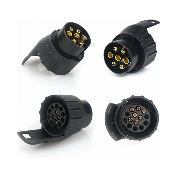 7/13 Adapter Trailer 7 til 13 pins stik Træplade 7 Polet A 13 PIN til bil trailer, traktor, campingvogn, cykelholder
