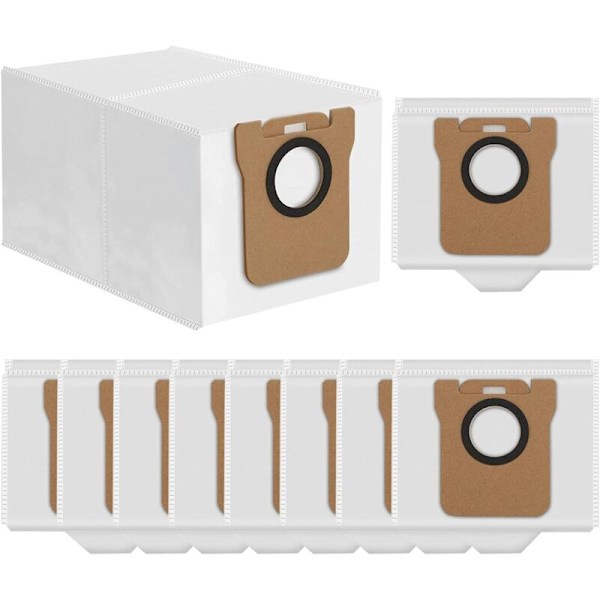 10 kpl pölypusseja Xiaomi X10+ & Dreame L10s Ultra -imureille - Latausasema - 2,5L - Suuri kapasiteetti