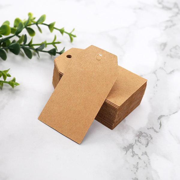 200 Pakke Kraftpapir Gavemerker 4cm x 7cm Hengemerker med Burlap 40 Meter