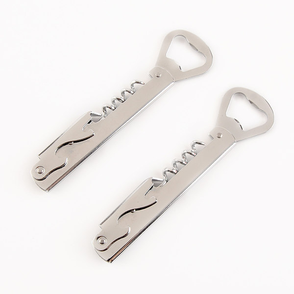 Flasköppnare 14cm rostfritt stål (2 st)