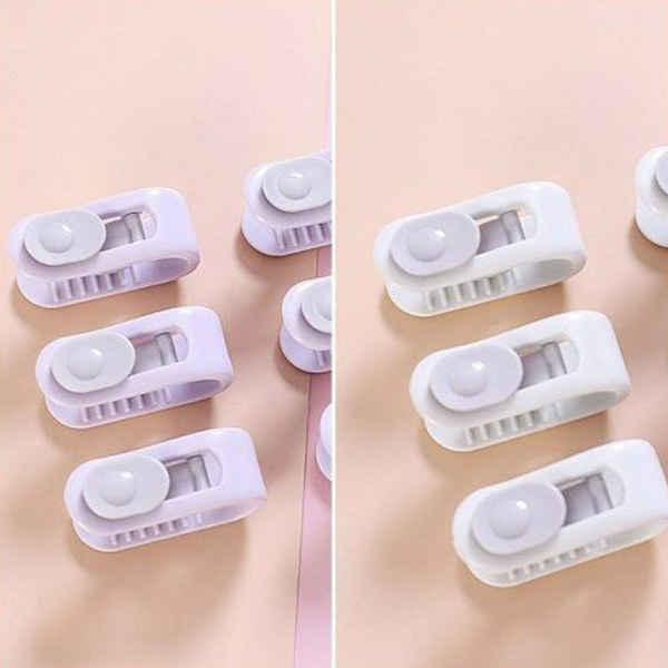 6-pack täcke klämmor och quilt klämmor med nålfri säkerhetsdesign (off-white)