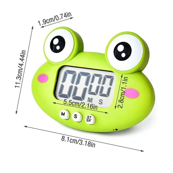 Køkken Timer, Køkken Timer med LCD Display, Magnetisk Køkken Timer, Køkken Alarmur Ideel til Madlavning, Træning