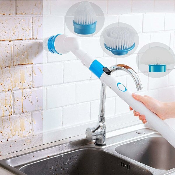 Spin Scrubber 3-pack utbytesbara elektriska rengöringsborsthuvuden för badrum, kakel, golv, vägg, dusch, badkar och kök