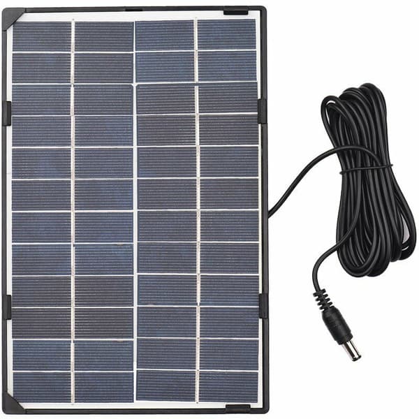 Elektrisitet 6W 12V Solcellepanel for utendørs sikkerhetskamera Solcelle med DC 10ft DIY uttak vanntett solcellepanel for lampe hagelampe viftepumpe