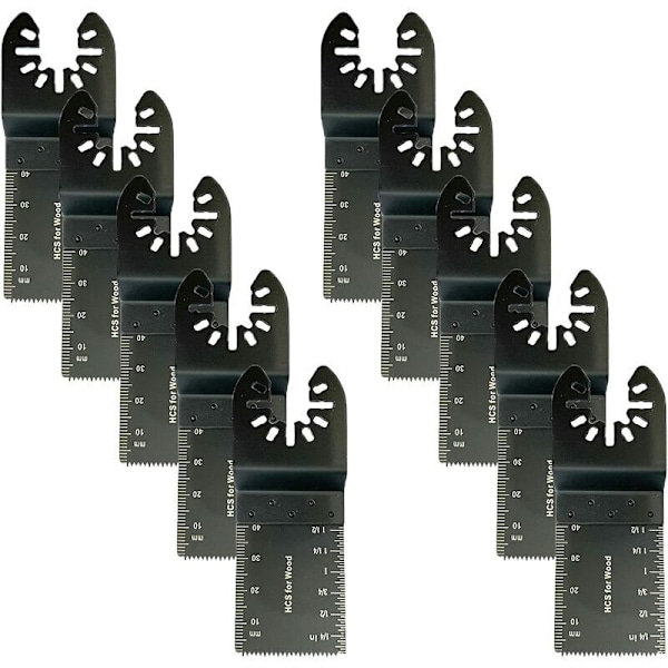 10 st Multifunktionella Sågblad Tillbehör, 34mm Multiverktygsblad, Universella Multifunktionella Oscillerande Verktyg