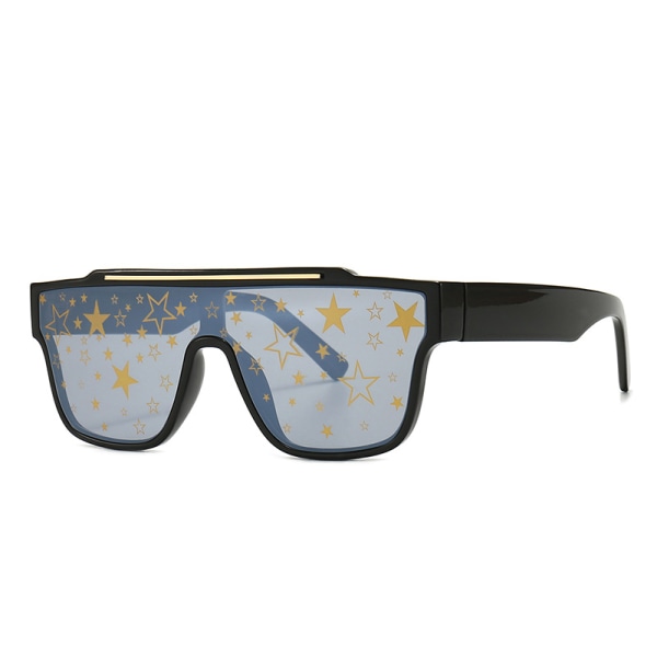 Printing Stars, Retro Oval Solbriller for Menn Kvinner Pirat Kaptein Johnny Depp Stil Linse