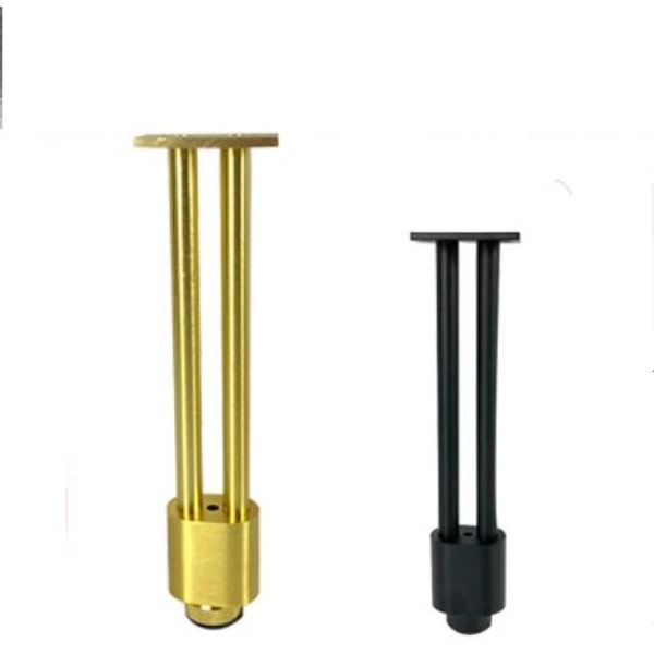 Møbelbensett med 2 justerbare møbelben i solid aluminiumslegering (matt svart 10 cm)