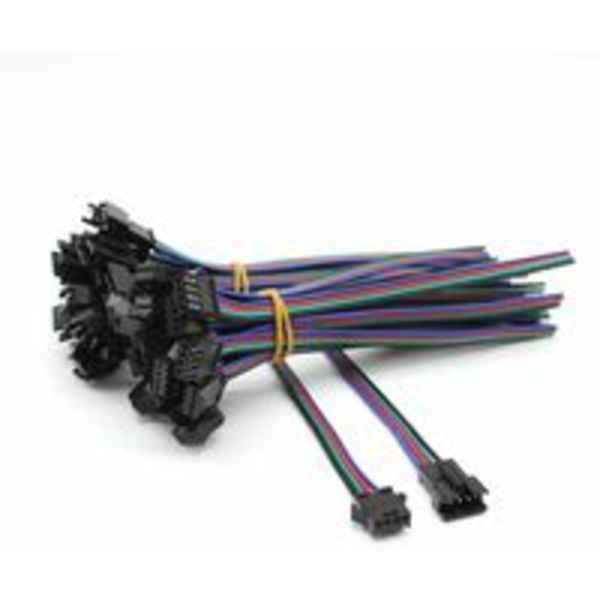 20 par 4-stifts SM JST-kabel, hane till hona EL-kabel LED-remsanslutning