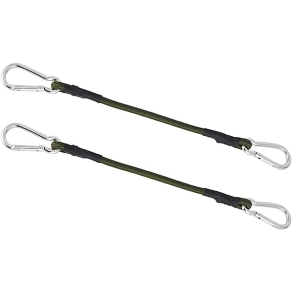 2 kpl Mini Heavy Duty 30cm Bungee-narua karabiinihaalla retkeilyyn, matkatavaroihin, matkustamiseen