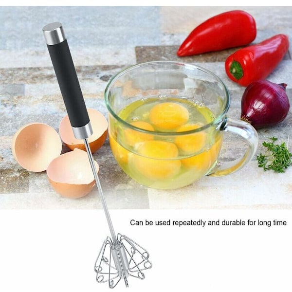 Rotary visp eggmikser - Holdbar anti-rust - rustfritt stål manuelle tromler