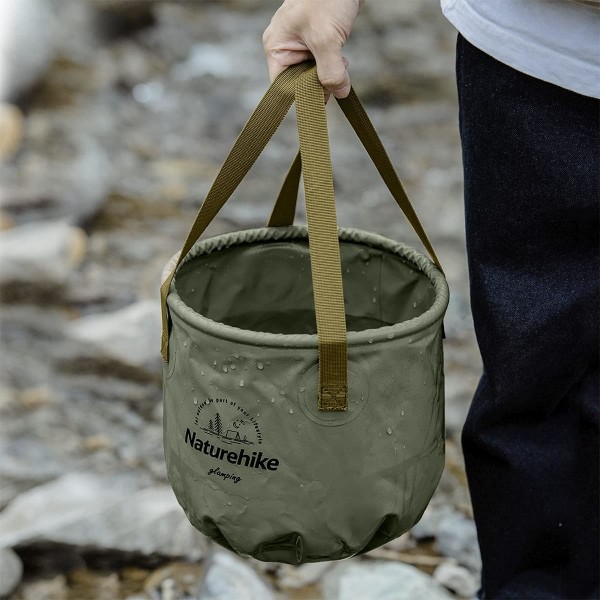 Sammenklappelig spand med håndtag Sammenklappelig spand Vask, bærbar vandbeholder 2,64 gallon (10 liter) Velegnet til camping fiskeri rejse havearbejde