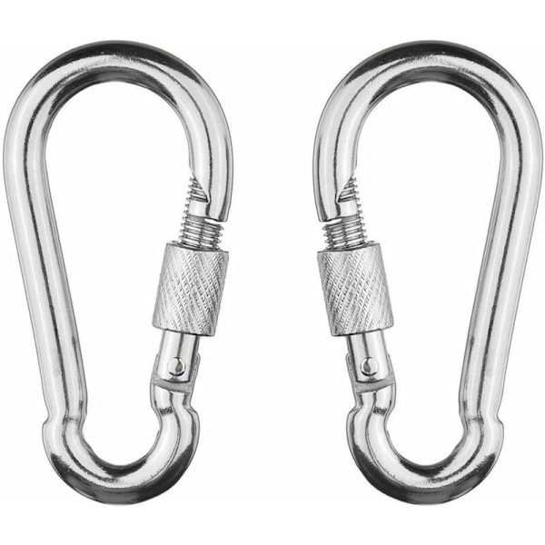 Karabinhage til dørstang, hængekøje Pull-up bar/gymnastikstang Hængesæt til ophængning af hængekøje, babystol og gynge (Sort 150*5cm) -