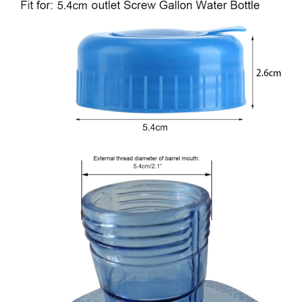 5 stk. vandflaskehætte drikkefontæne tilbehør udskiftning stænkskærm 3-5 gallon