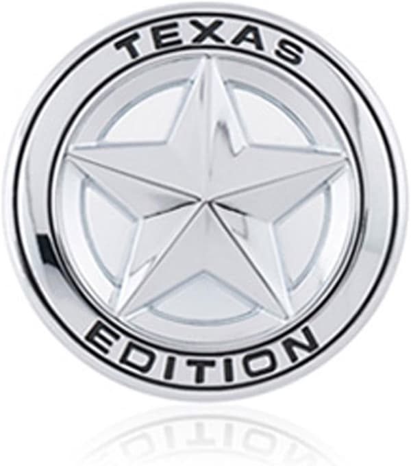 3D Metallisk Texas Edition Stjernelogo Bilsticker Emblem Merke Dekaler for Bildekorasjon DIY Tilbehør