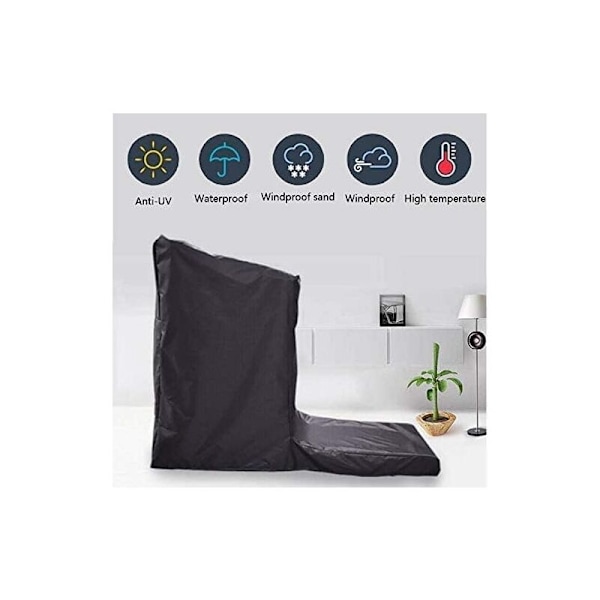 Skyddande överdrag för löpmatta med dragkedja för utomhus- eller inomhusbruk - vattentätt - svart (185x91x155cm)