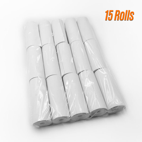 Termopappersrullar 80 x 30 mm för skrivare, pappersrullar för kassaapparat för mataffärs kvitto, 15 rullar