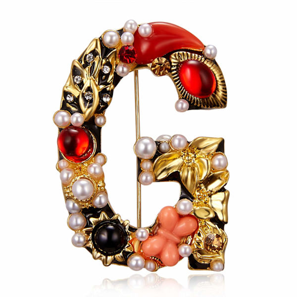 Initial Brosch Pins A-Z 26 Bokstäver Broscher