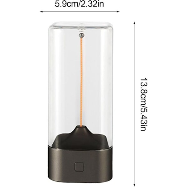 Magnetisk Nattlampe - Interaktiv Berørings Nattlampe LED Berørings Bordlampe og USB Oppladbart Belysningstilbehør for Nattbord, Stue (Grå)