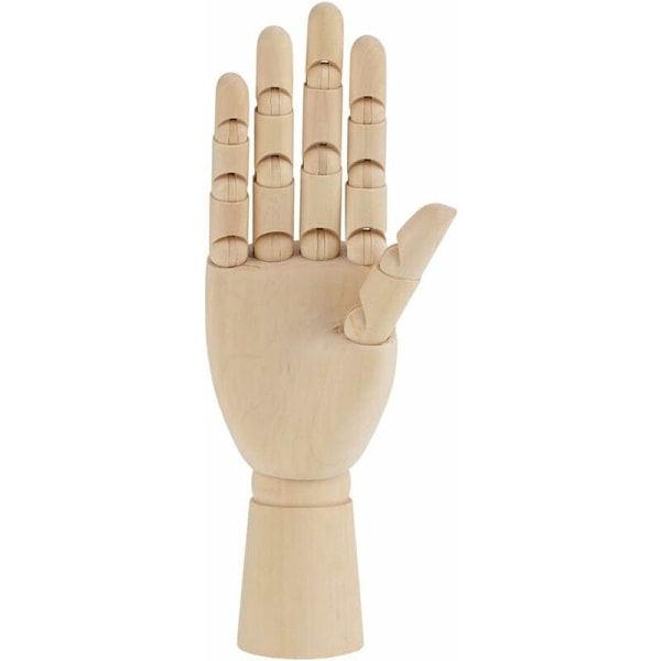 Trähandmodell handskulptur trädocka kvinnor kvinnor ledad ledad modell (10 tum på höger hand)