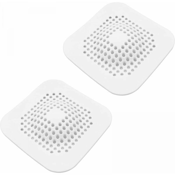 2 stk. (hvid) Filter Hår Badekar Filter Silikone Silikone Filter Hår Hårfanger, Køkkenvask Filter Med Sush, til Køkkenvask, Badeværelse