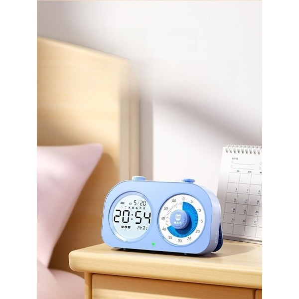 Genopladelig visuel timer, timer med ringetone og vibrationstilstand, 60 minutters nedtællingstimere Børnetimer Visuel timer til børns læring Køkken (Bl