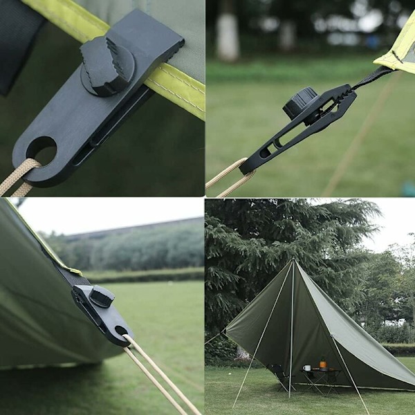 10 set tänger för presenning, slips, tältänger, poolspännare, tälttång, spännare perfekt för att sträcka en presenning, tält, markiser, banderoller