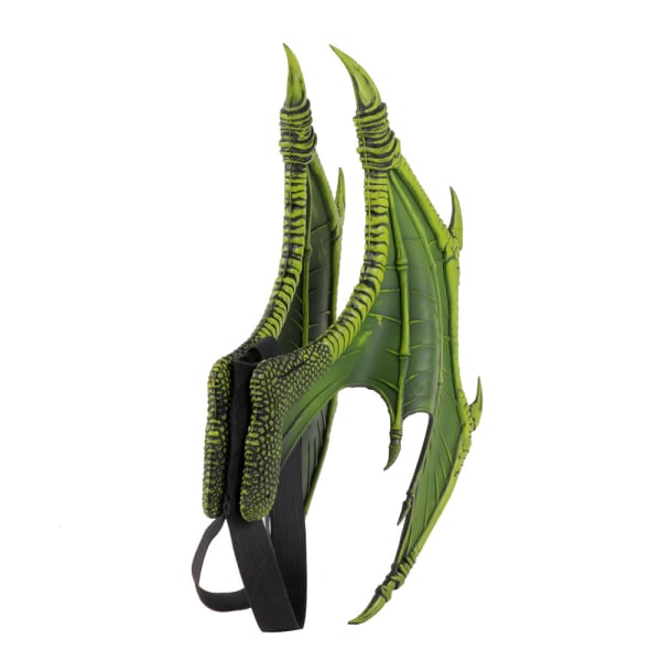 Halloween Carnival Children's Dress Up Toy Dragon Wing Tail Mask Set(green)