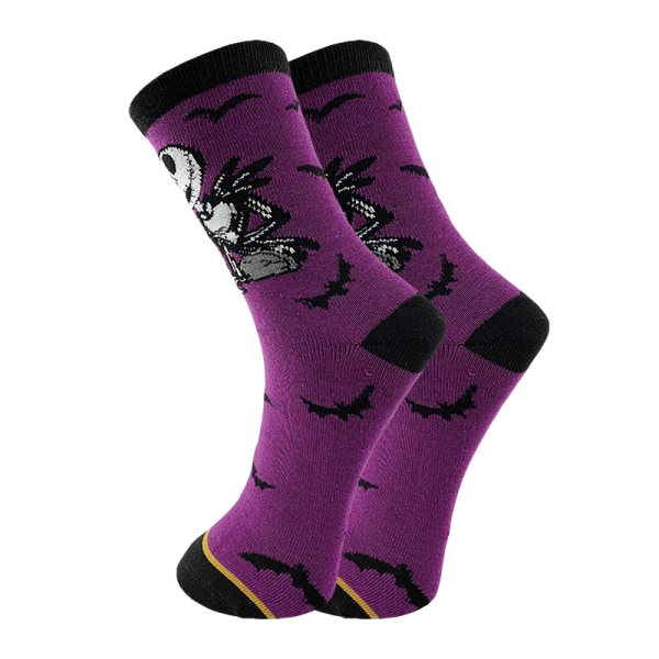 Skull trend mid-calf socks 5-piece set