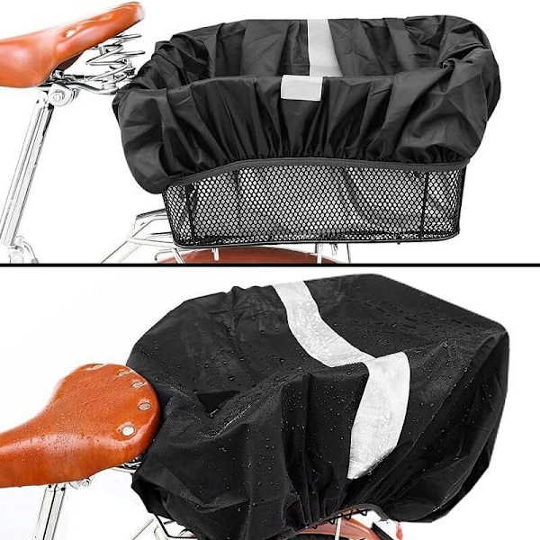 Cykelkorgfoder 42 x 33 x 25 cm, Vattentätt regnskydd för cykel, Cykelkorgskydd för elcykel framtråd eller flätad cykelkorg