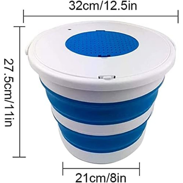 10L Vikbar Hink Plast Fiske Lock Portable Utomhus Bilrengöring Bil Palm Lock Hink, Blå Vattenhink