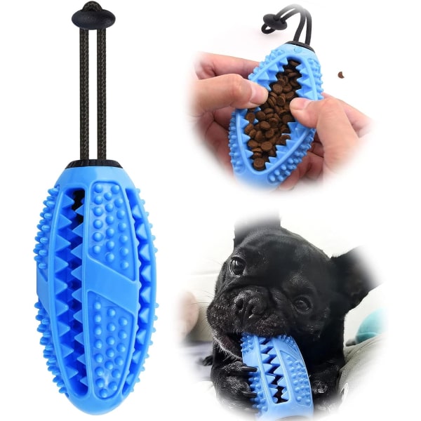 Blå-Dog Toys, Hundetyggelegetøj Professionel Intellektuel Uddannelse Gummi Hundelegetøj til Mellemstore Hvalpe (1 stk)