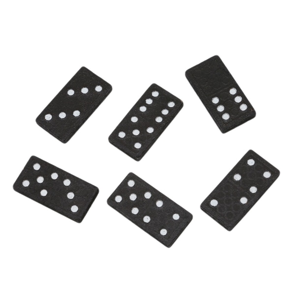 PARENTY: Klassiskt dominospel - 28 brickor plus trälåda och skjutlock Barn och vuxna färg Svart