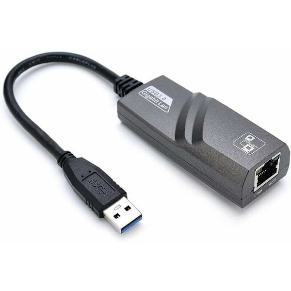 Ethernet USB-adapter, USB 3.0 til RJ45 Ethernet-adapter, LAN 1000 MBPS adapter nettverk kompatibel med Windows 10/8.1/8/7/Vista/XP, Mac OS 10.6 og hi