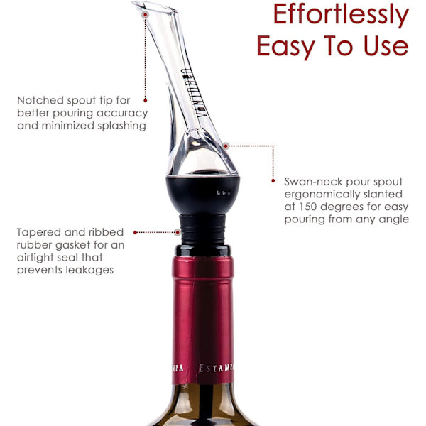 Vinaerator - Premium Vinaerator Dekanter (Sort)