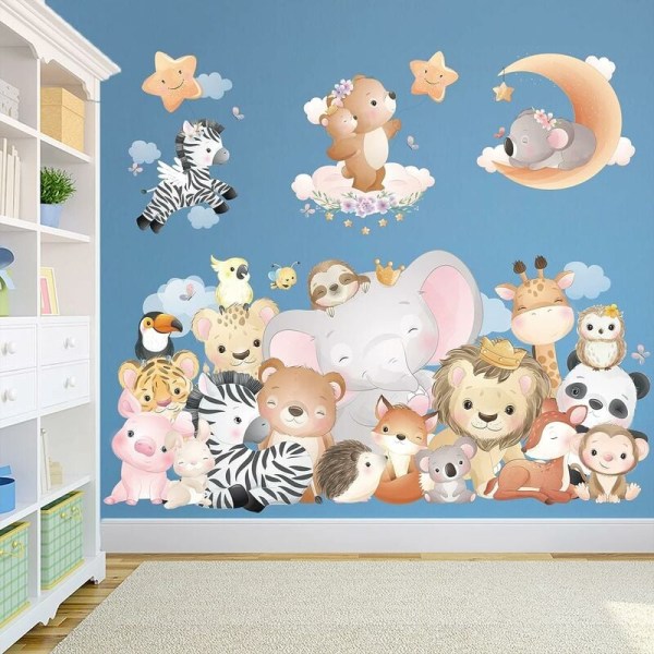 Väggdekor för barn Väggdekaler Baby Boy Girl Room Decoration Anim
