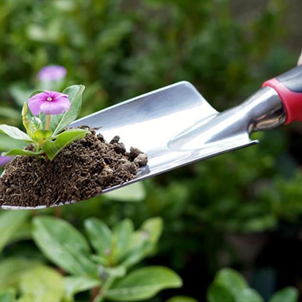 Hagesett med 3 deler, aluminiums hagesett med håndspade, transplanteringsspade og kultivator håndrive