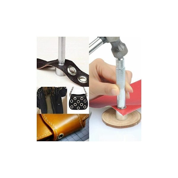 GROMMET OEILLE KIT, 12 mm Øje Kit Metal Værktøj Øjer 100 Sæt Kit d'oelets Øjer Til Presenninger Til Couture Lærred Telt til reparation, 1/2 tomme