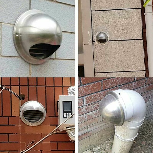 100mm DAIR GROUND AUTOR, udendørs hætte rygning rygning slangeudgang dir ventilation, rundt driver dirter ventilationsgitter med et anti-insektnet