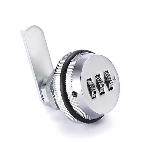 30mm skabs skuffe kode kombination lås postkasse uden nøgle sølv