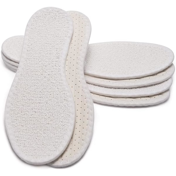 27.5cm Set of 3 pairs of sponge barefoot insoles with latex cushioning, insoles against unpleasant odors and bacteria