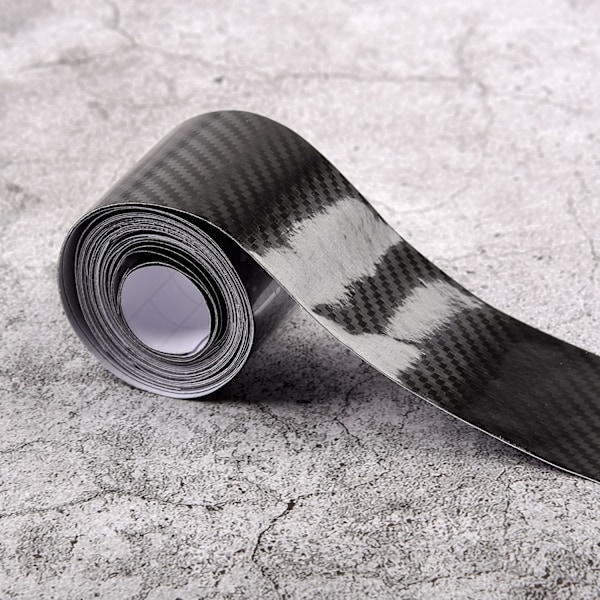 Karbonfiber Vinyl Wrap Strips Svart Karbonfiber Beskyttende Film Bil Dør med Luftutløser Kantbeskyttelse Anti-ripe Klistremerke for Interiør/Eksteriør Bil