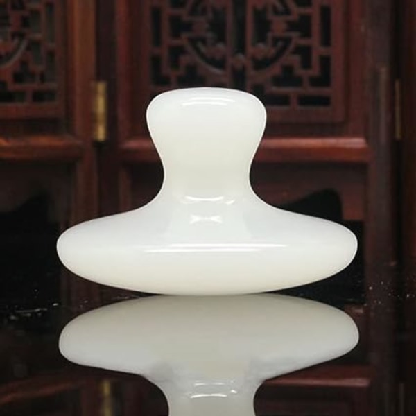 (Valkoinen) Gua Sha Crystal Stone Quartz Mushroom -vartalohieronta T
