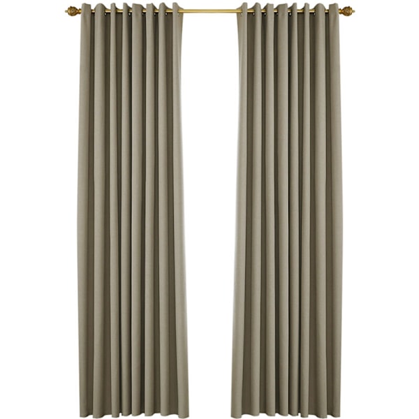 Mørklægningsgardiner til soveværelse, isolerede nellikegardiner til stue, sæt med 2 paneler (134 x 269 cm)