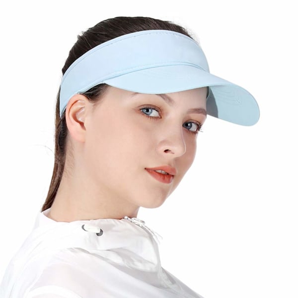 Dame Bomuld Blank Cap Sweatband Justerbar Hat til Sport