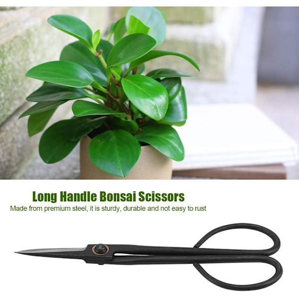 Bonsai Saks, 205mm Saks med Langt Håndtag, Rustfrit Stål til Trimning af Knopper Blade, Bonsai Cutter Værktøjssæt