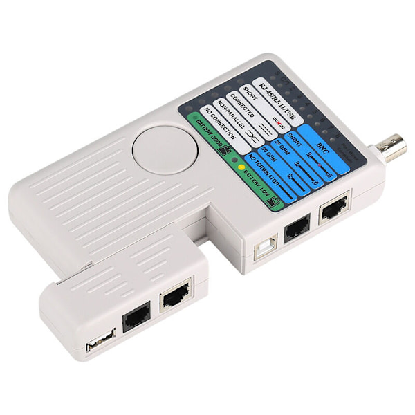 Nätverkskabeltestare Lan Kabeltest 4-i-1 Usb Bnc Fjärr Lan Nätverksmätningsenhet för Utp Stp, Rj11 Rj45 Kabeltestare