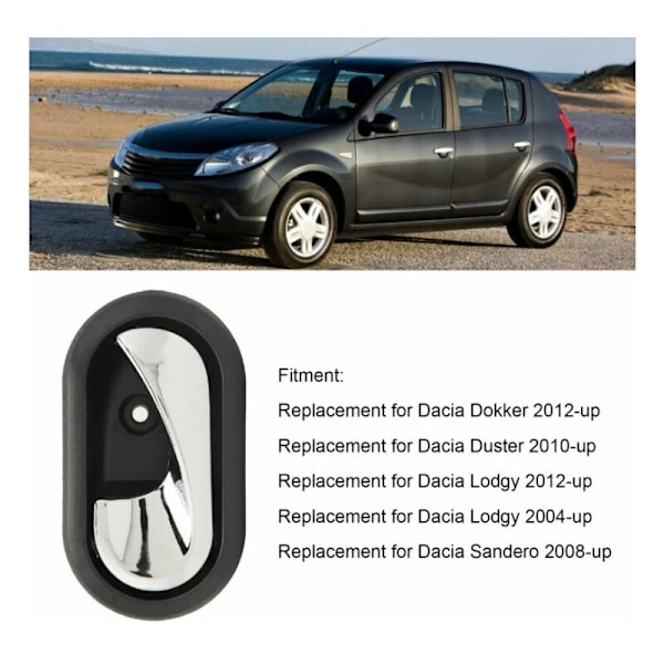 Högkvalitativa reservdelar för bilens inre dörrhandtag för Dacia Dokker Duster Lodgy Sandero Vänster (8200733848)