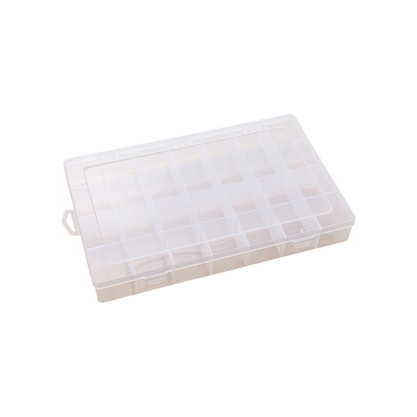 Transparent plastförvaringslåda med justerbara fack för pärlorganisatör, konst-DIY-hantverk, smycken, fiskeutrustning