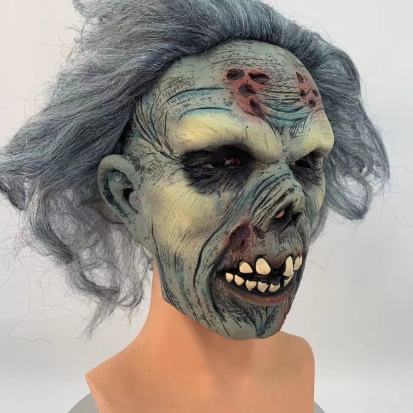 Rådnende Zombie Maske, Grå, One Size