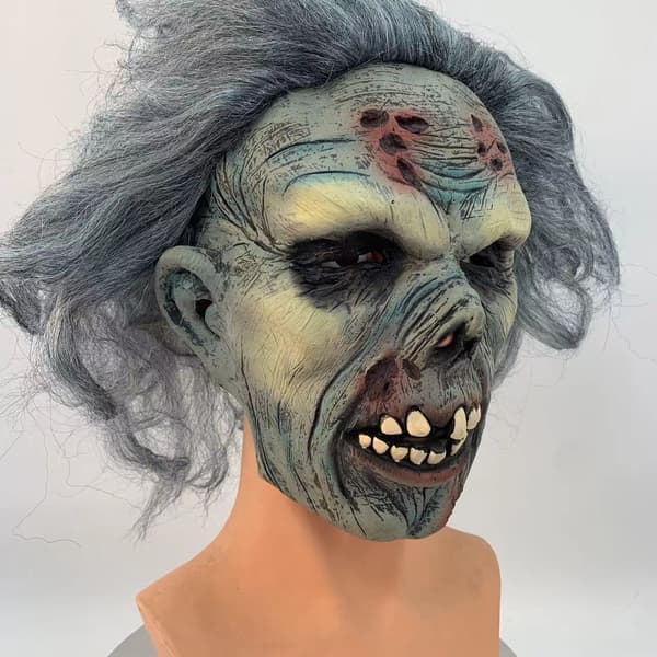 Ruttnande zombie mask, grå, One Size